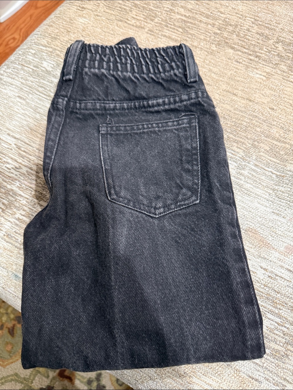 Men's Black Elastic Waist Jeans - Classic Casual Denim